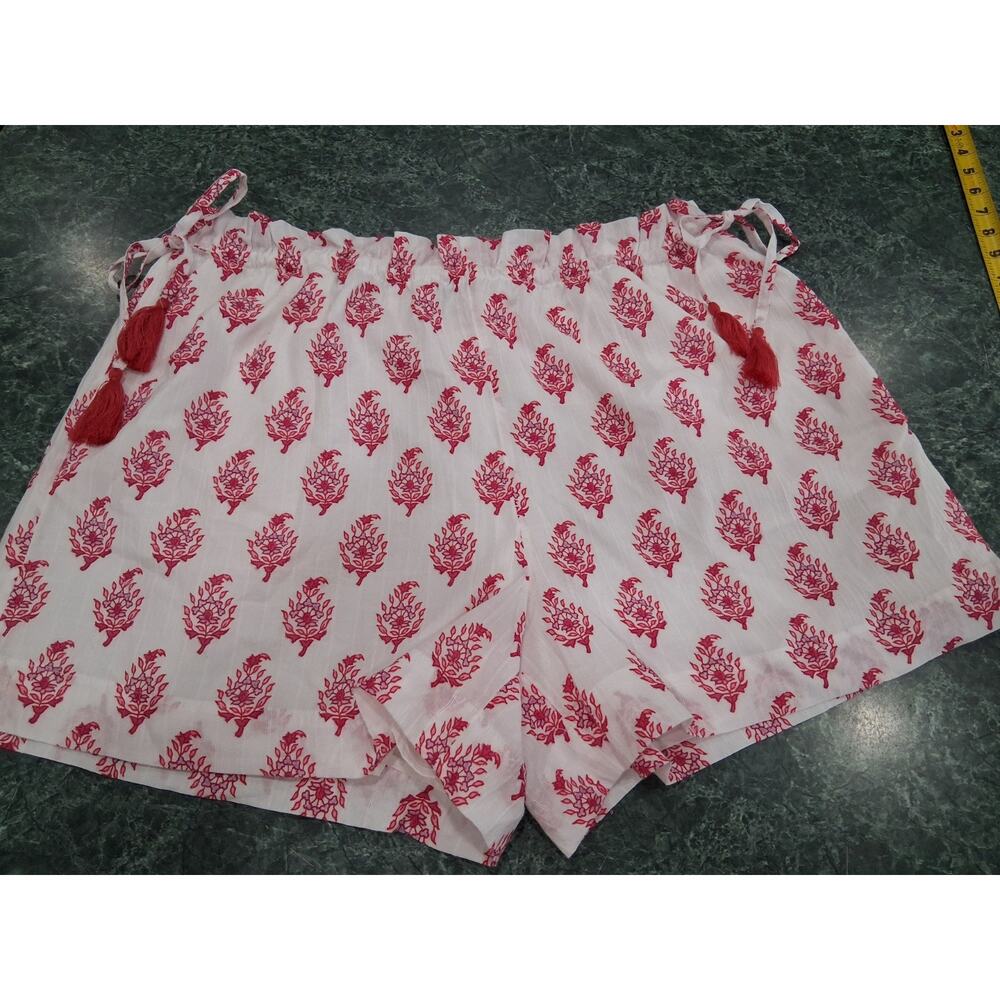 Roller Rabbit x Target Womens Bouquet Tassel Drawstring Shorts Pink Sz XL Lined